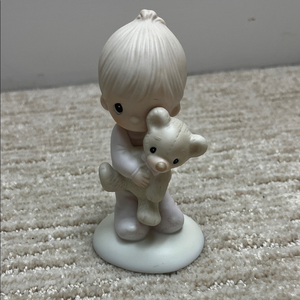 Precious Moments Enesco Jesus Loves Me E-1372/B 1978 Teddy Bear Figurine